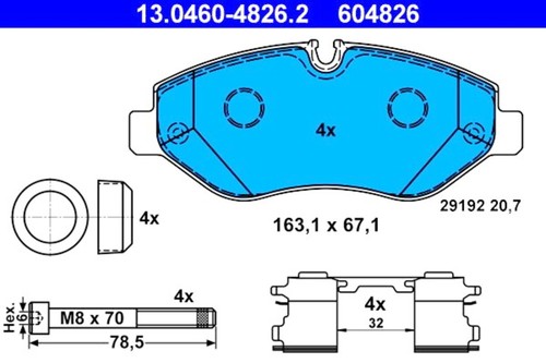 Disc brake pad set ate - disc,