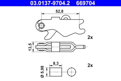 Parking brake shoes - brake, accessory