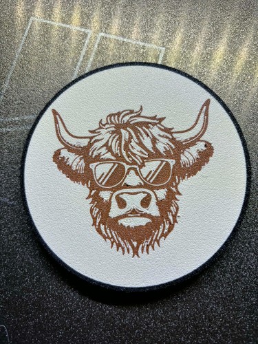 Highland cow badge for - cow,